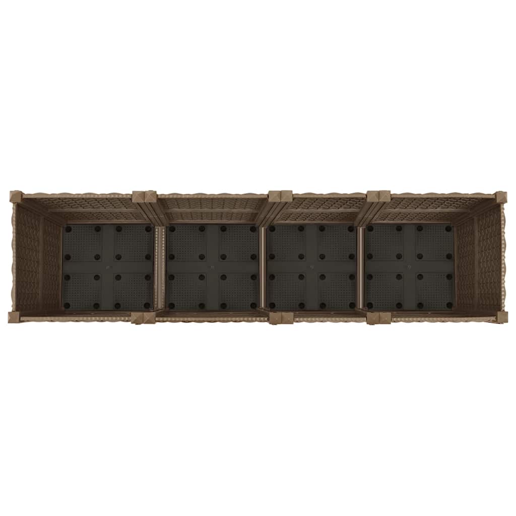 Fioriera Rialzata 160x40x38 cm in Polipropilene - homemem39