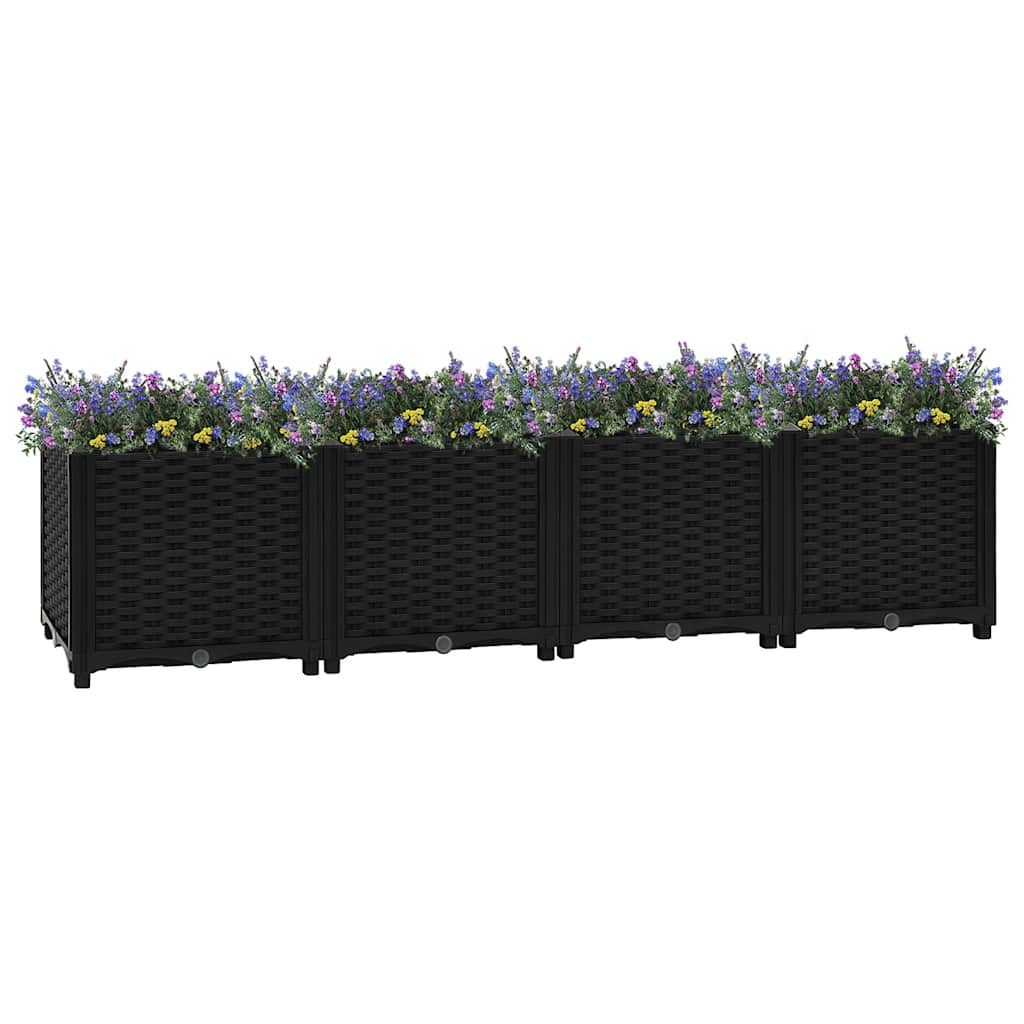 Fioriera Rialzata 160x40x38 cm in Polipropilene - homemem39