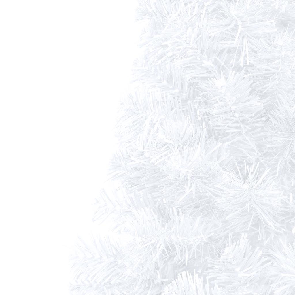 Albero di Natale a Metà Preilluminato con Palline Bianco 240 cm - homemem39