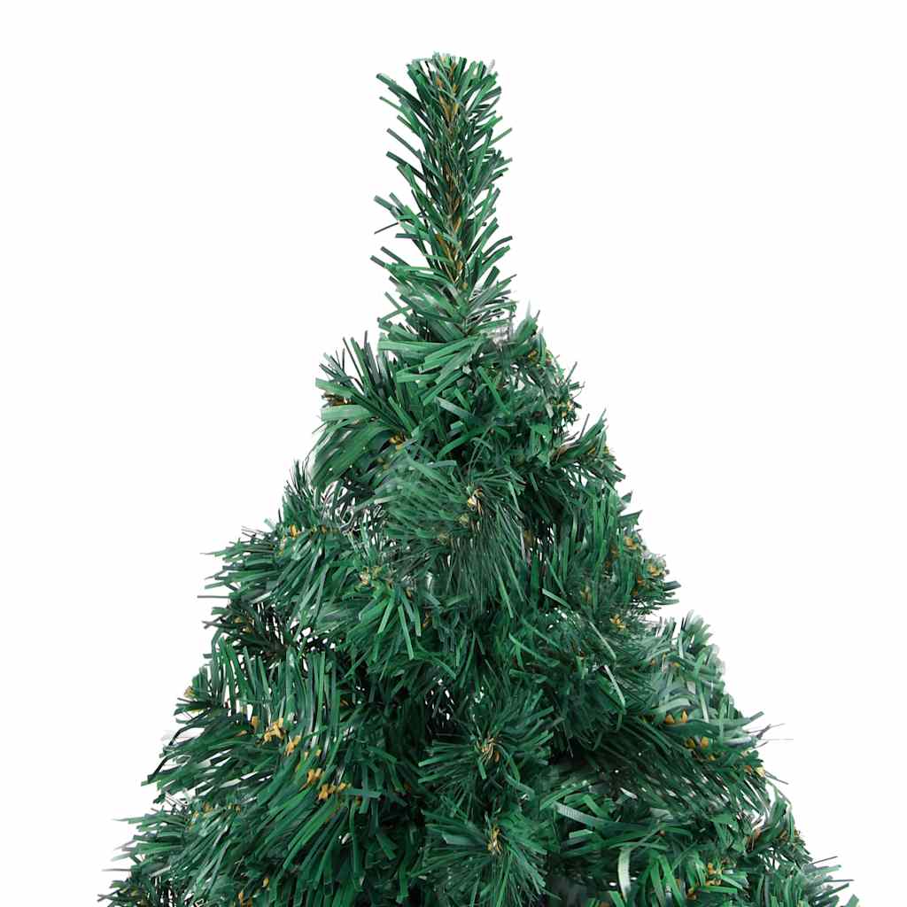 Albero di Natale Preilluminato con Palline Verde 210 cm PVC | homemem39