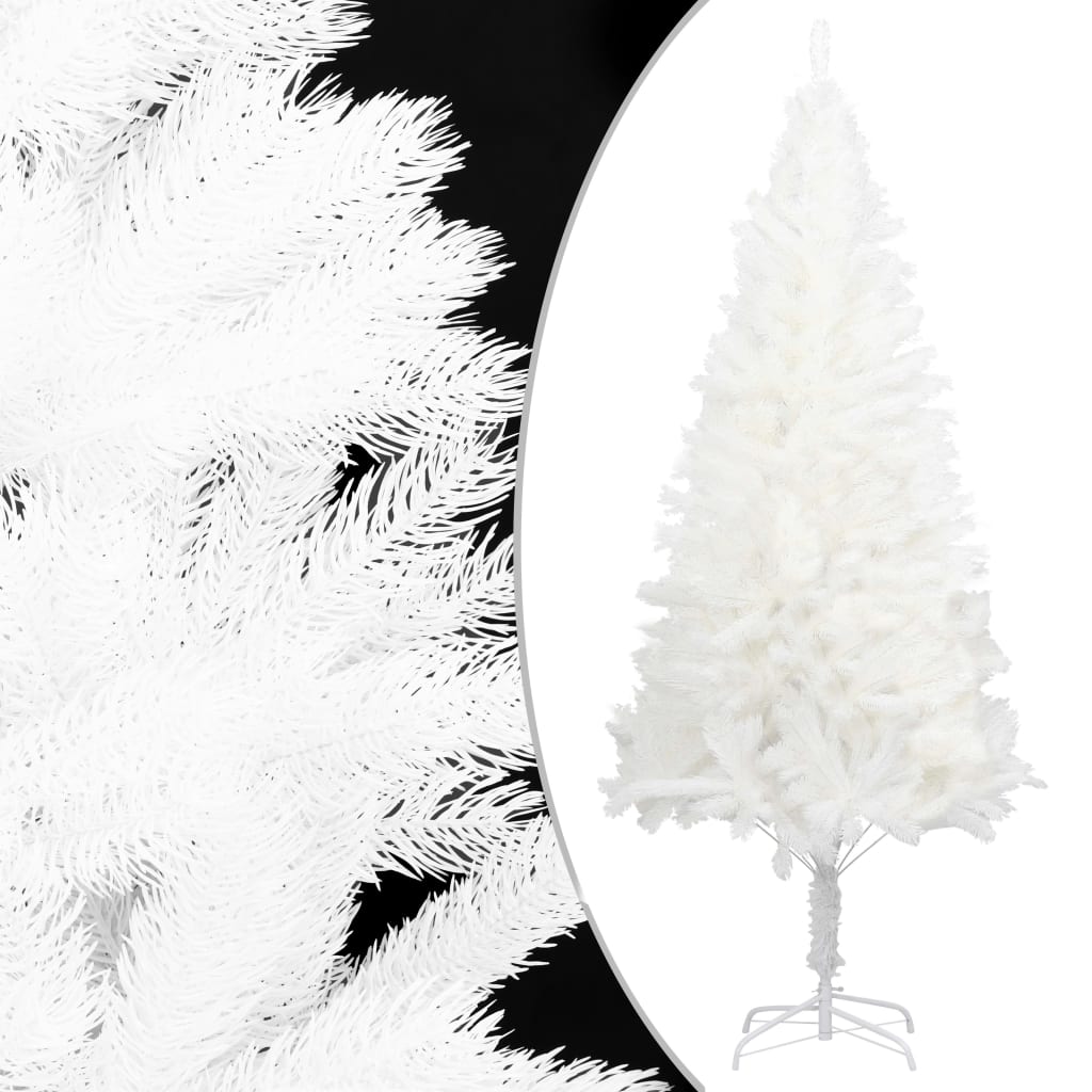 Albero di Natale Preilluminato con Palline Bianco 240 cm PVC - homemem39
