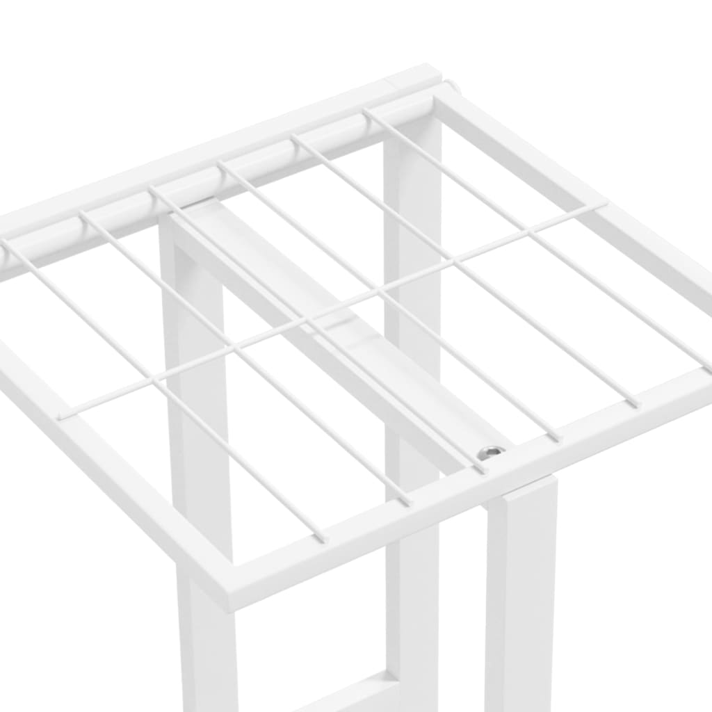 Piedistallo per Piante a 5 Piani 43x22x98 cm in Metallo Bianco - homemem39
