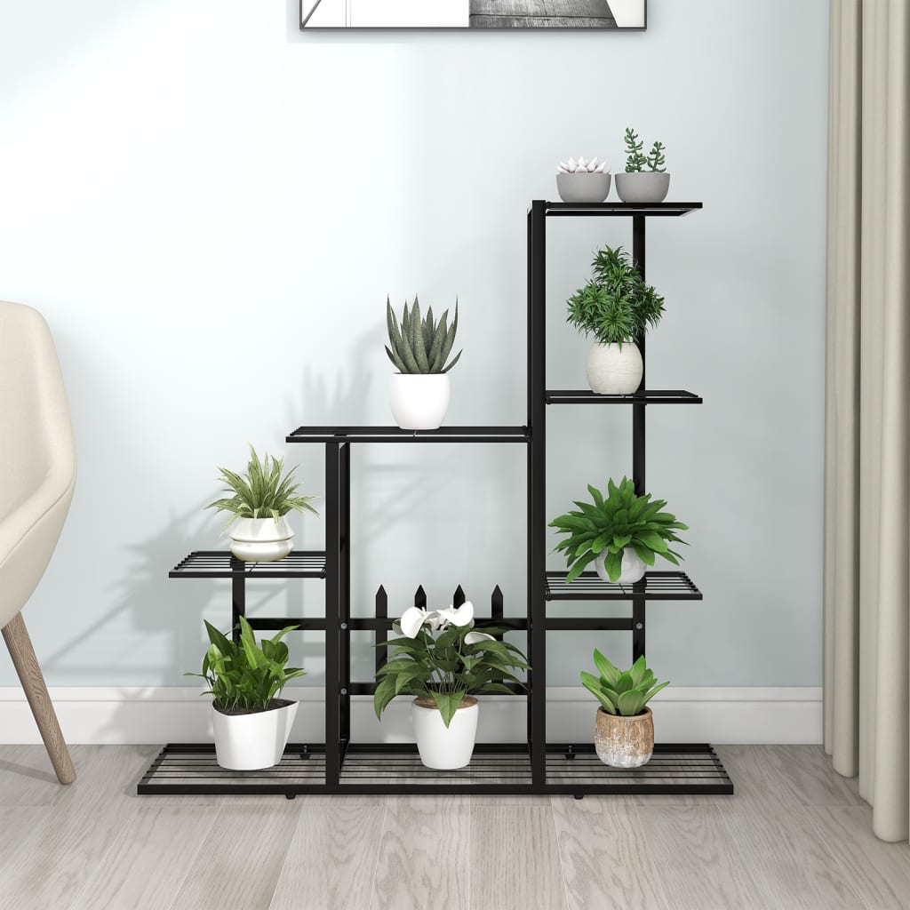 Portapiante 94,5x25x88 cm Nero in Metallo - homemem39