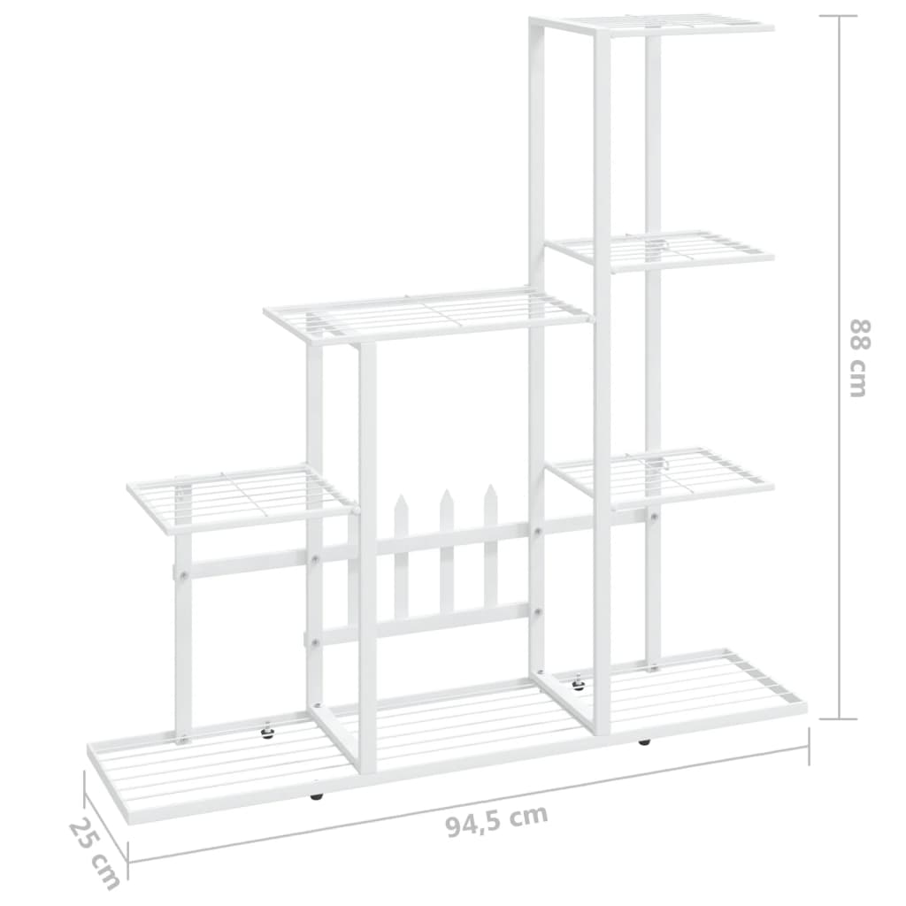 Portapiante 94,5x25x88 cm Bianco in Metallo - homemem39