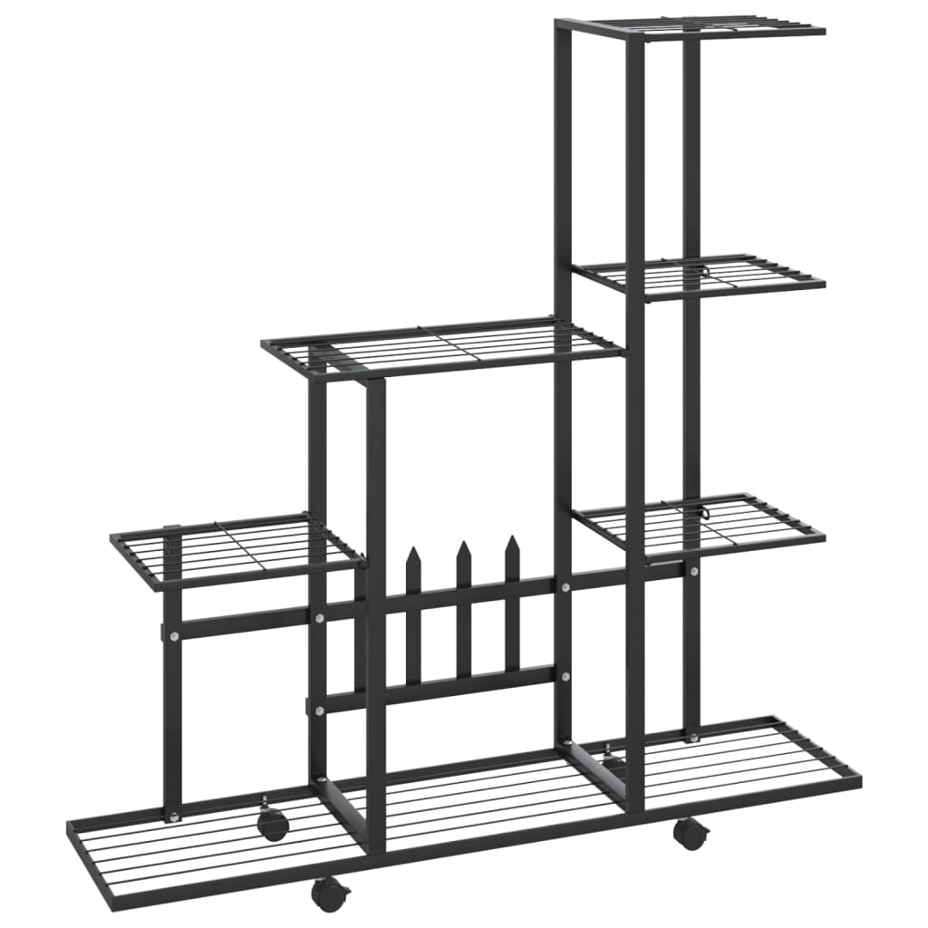Portapiante con Ruote 94,5x25x92,5 cm Nero in Metallo - homemem39