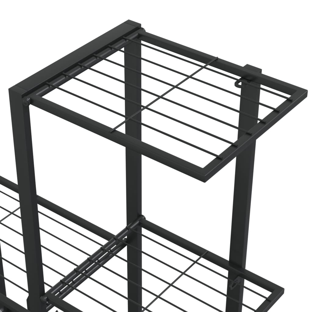 Portapiante con Ruote 94,5x25x92,5 cm Nero in Metallo - homemem39
