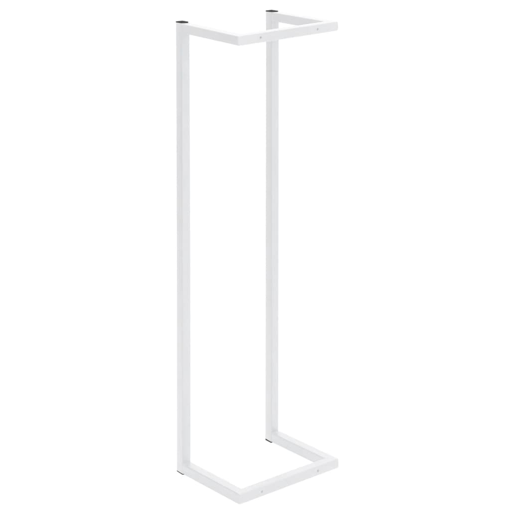 Portasciugamani Bianco 25x20x95 cm in Acciaio - homemem39