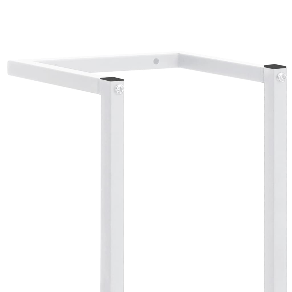 Portasciugamani Bianco 25x20x95 cm in Acciaio - homemem39