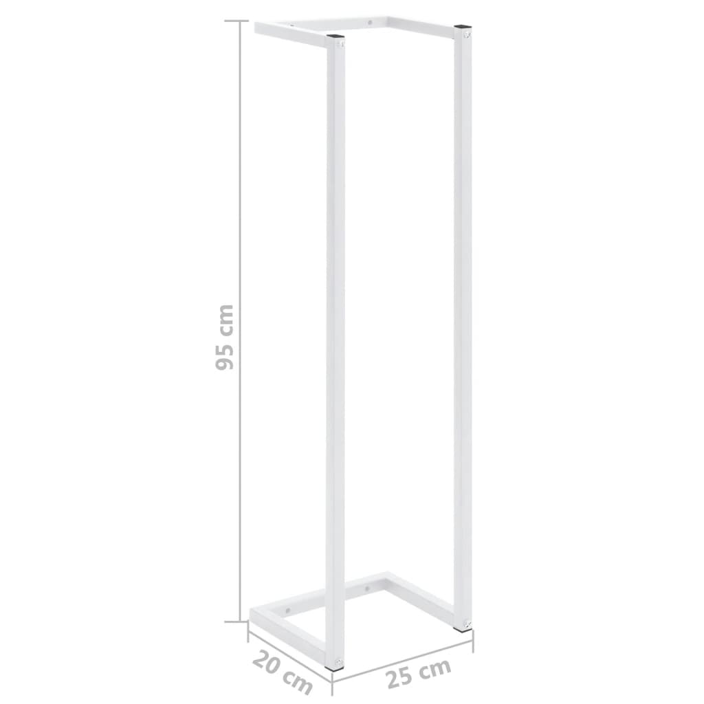 Portasciugamani Bianco 25x20x95 cm in Acciaio - homemem39