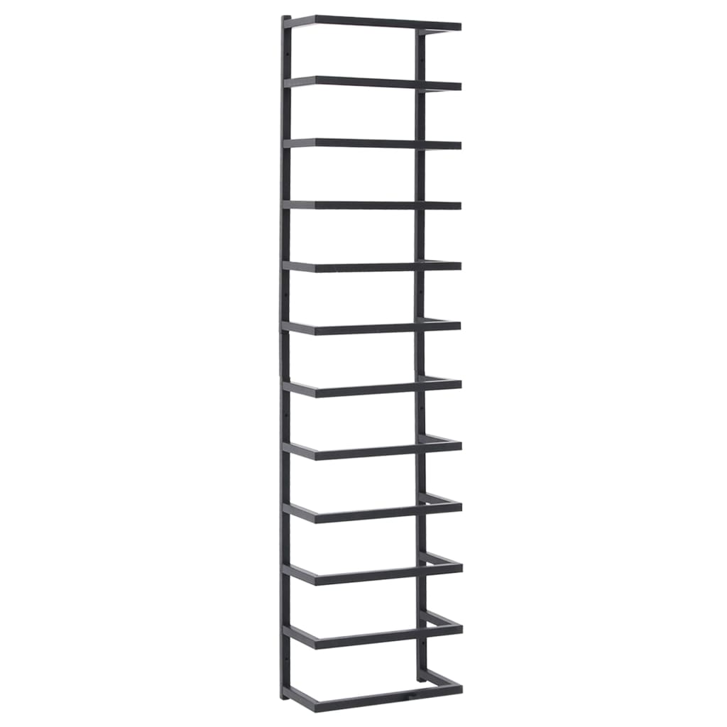 Portasciugamani Nero 24x12x96 cm in Acciaio - homemem39