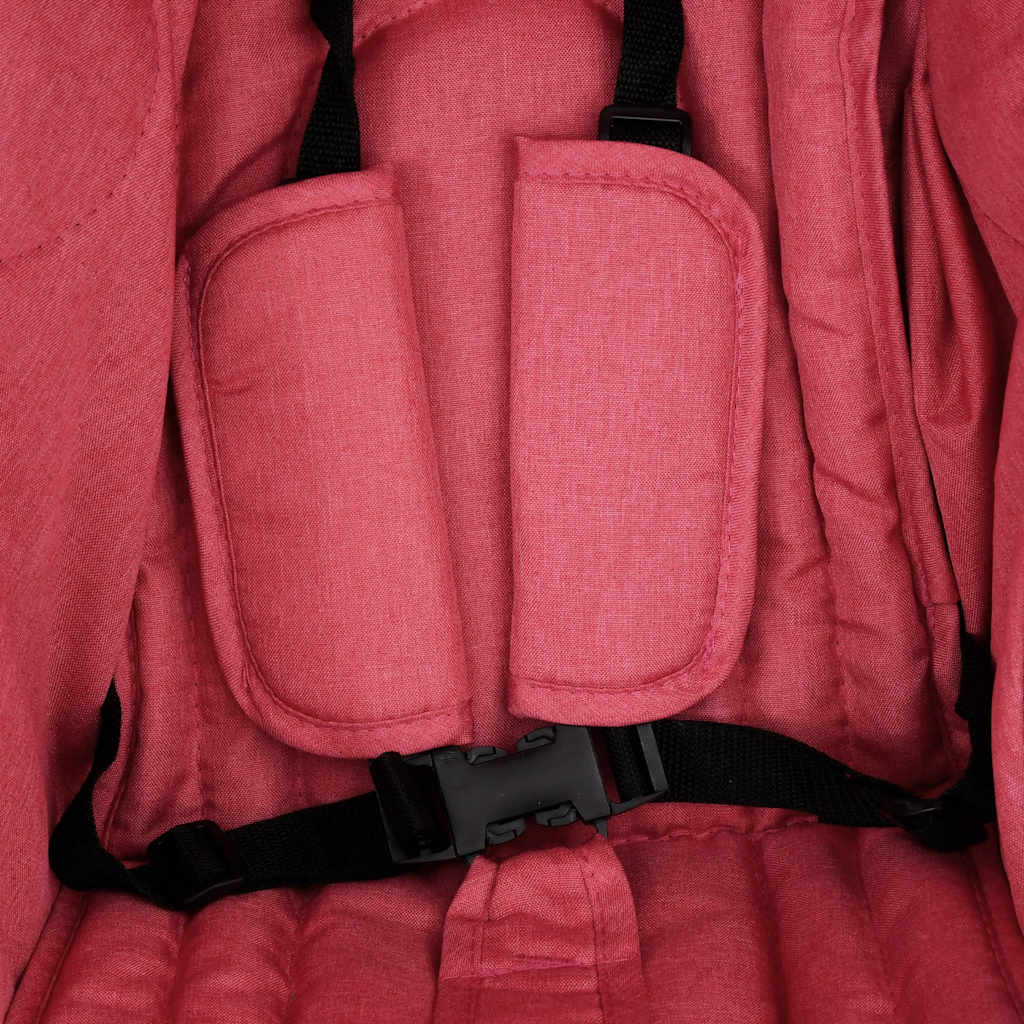 Passeggino Gemellare Rosso in Acciaio - homemem39