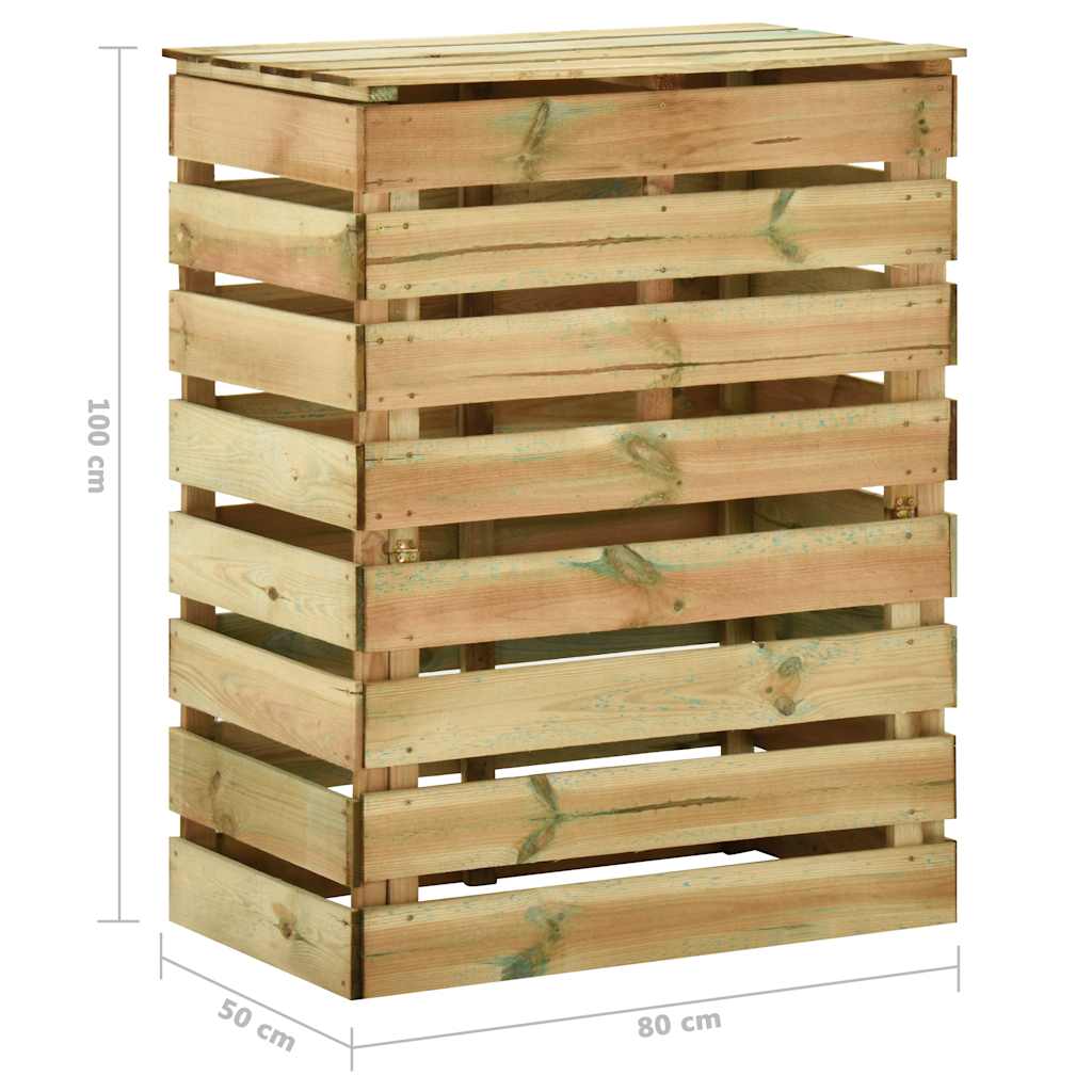 Compostiere da Giardino Doghe 2 pz 80x50x100 cm Pino Impregnato | homemem39