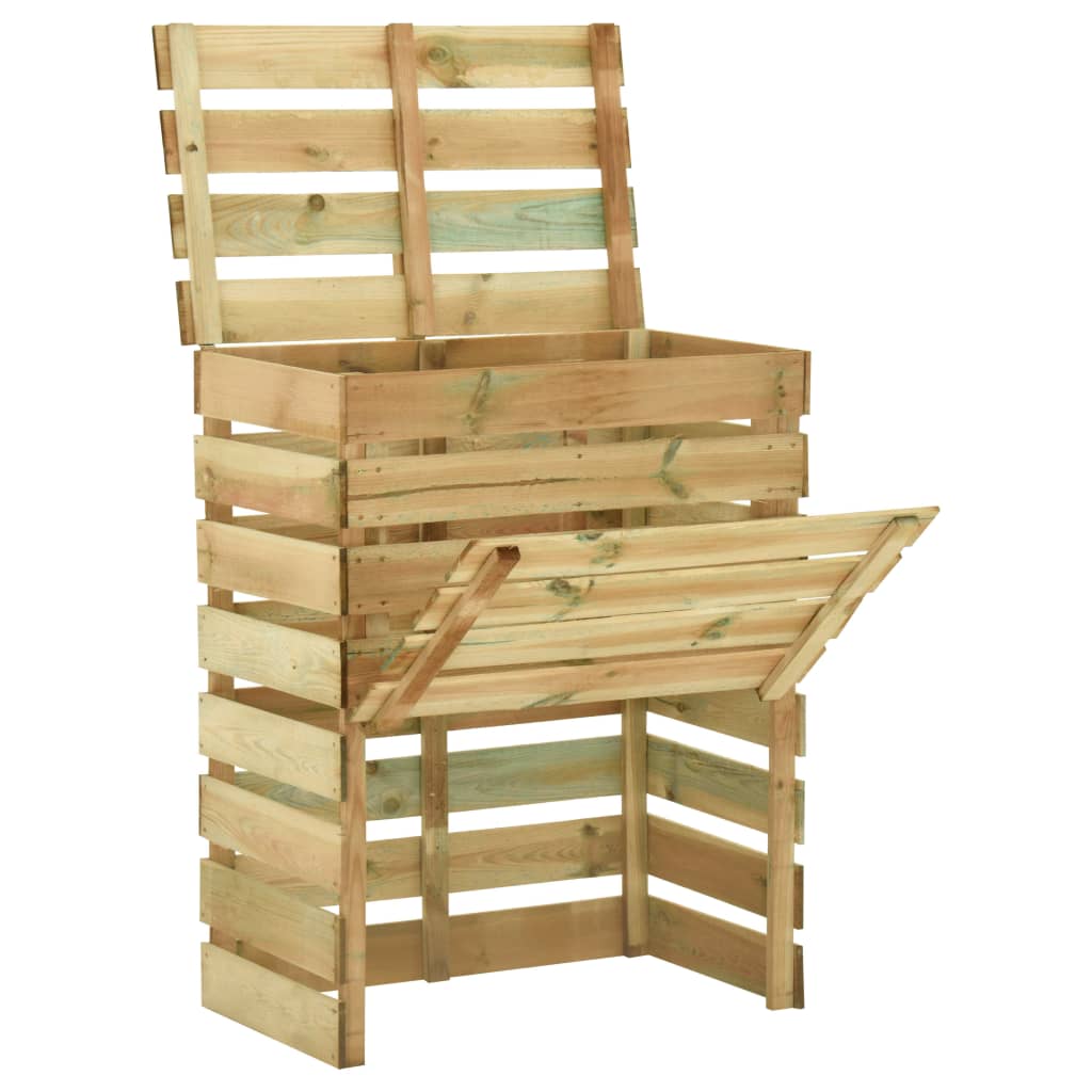 Compostiere da Giardino Doghe 4 pz 80x50x100 cm Pino Impregnato - homemem39