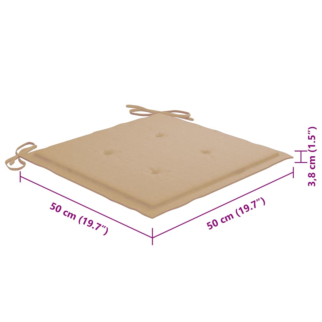 Sedie da Pranzo da Esterni con Cuscini 6 pz Massello di Acacia - homemem39