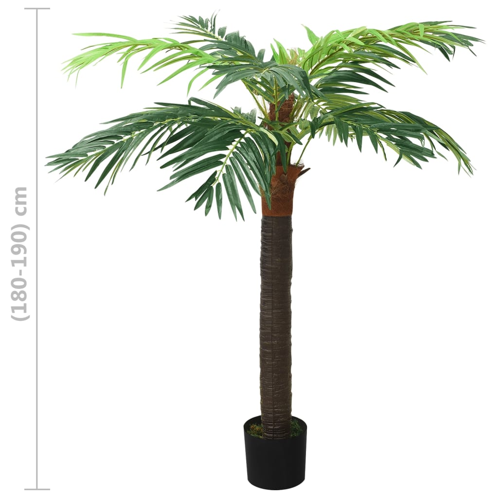 Palma Phoenix Artificiale con Vaso 190 cm Verde - homemem39