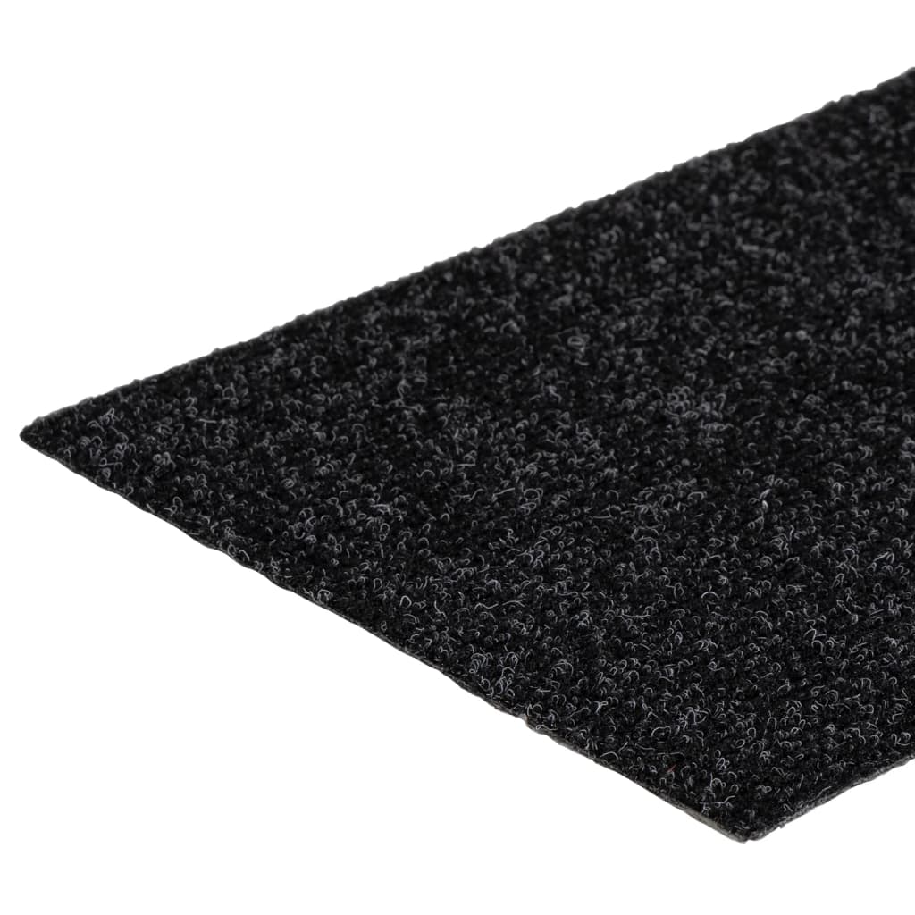 Tappetini per scale autoadesivi 15 pz 76x20 cm neri rettangolari - homemem39