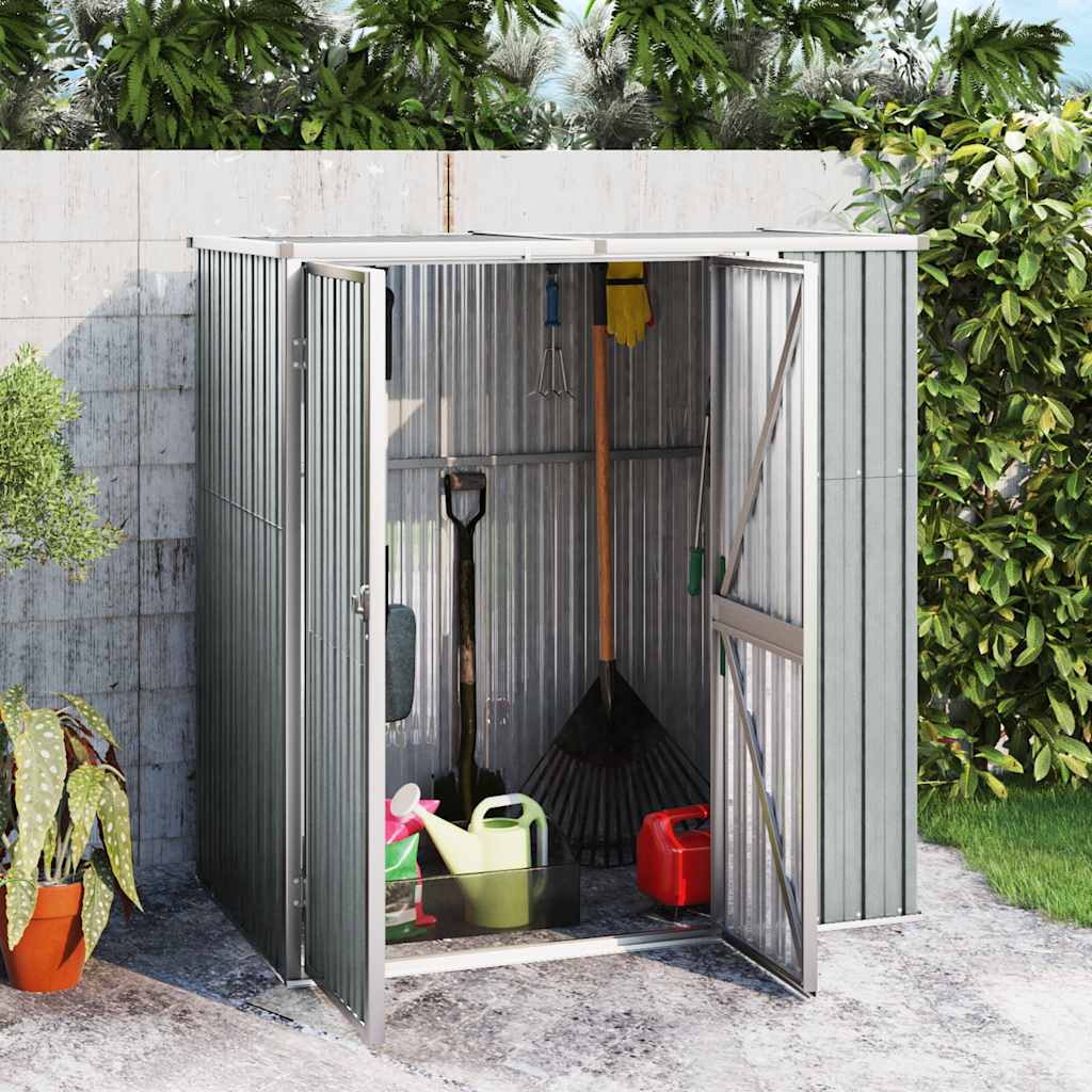 Capanno per Attrezzi Grigio 161x89x161 cm in Acciaio Zincato - homemem39