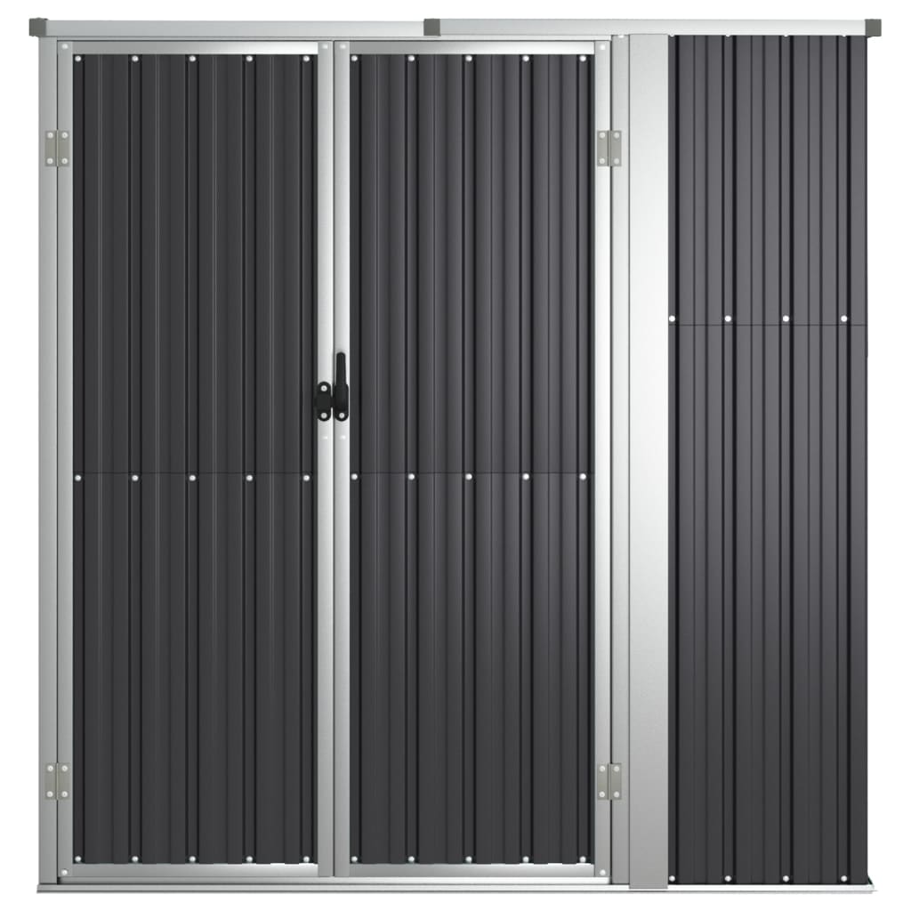 Capanno per Attrezzi Antracite 161x89x161 cm Acciaio Zincato - homemem39