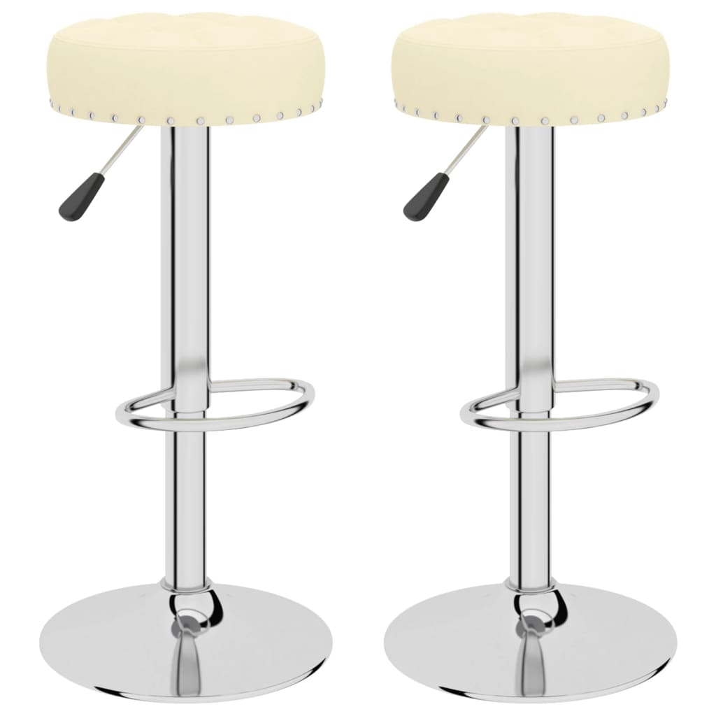 Sgabelli da Bar 2 pz Crema in Tessuto - homemem39