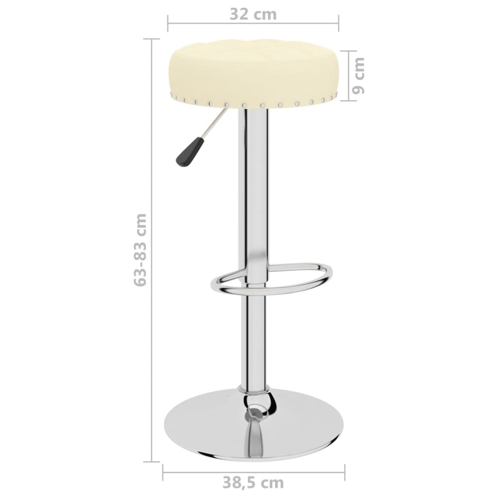 Sgabelli da Bar 2 pz Crema in Tessuto - homemem39