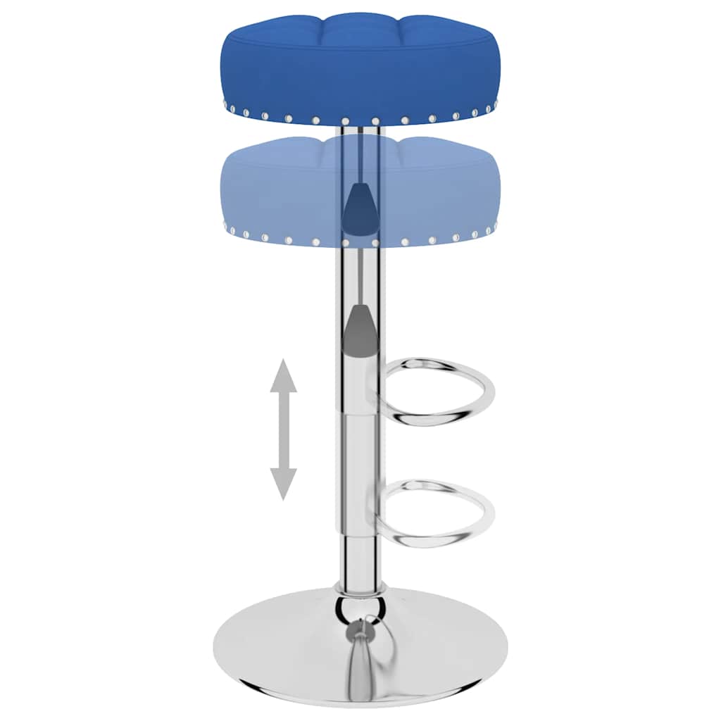 Sgabelli da Bar 2 pz Blu in Tessuto - homemem39