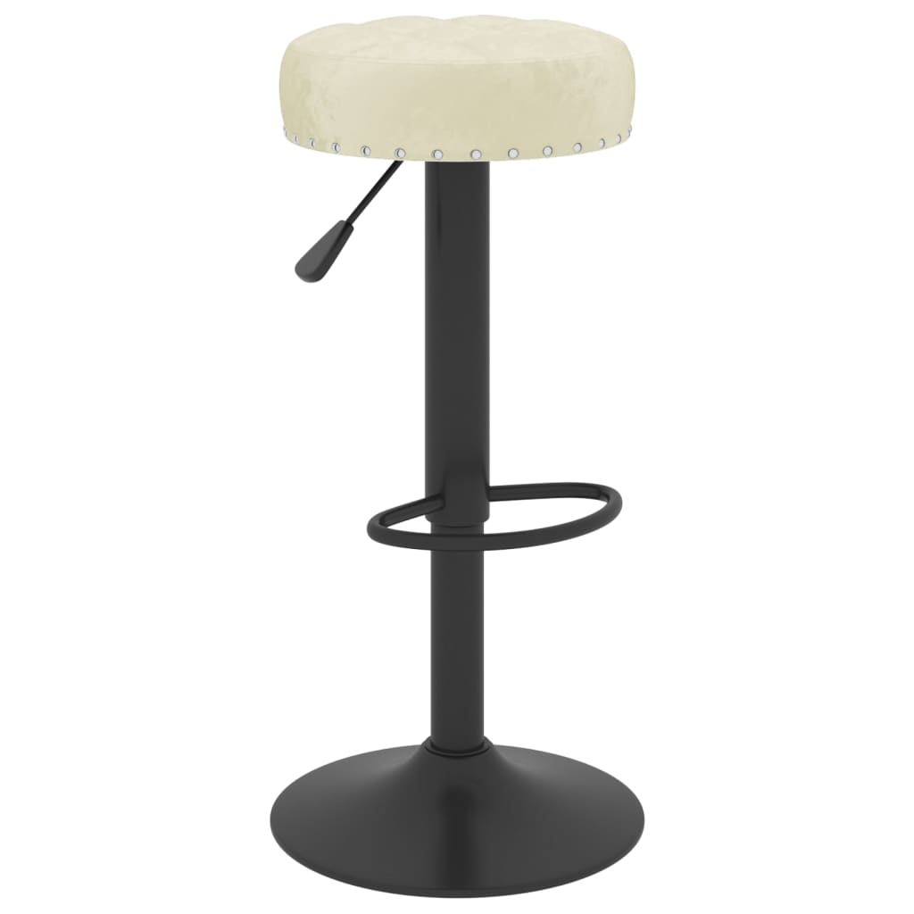 Sedie da Bar 2 pz Crema in Velluto - homemem39