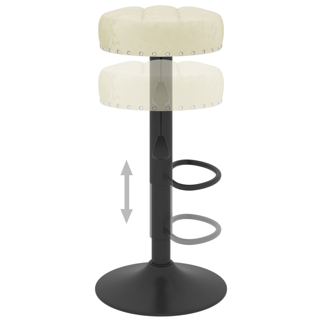 Sedie da Bar 2 pz Crema in Velluto - homemem39