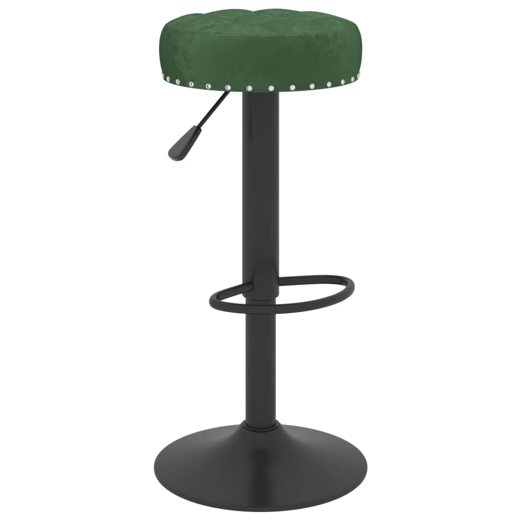 Sgabelli da Bar 2 pz Verde Scuro in Velluto - homemem39