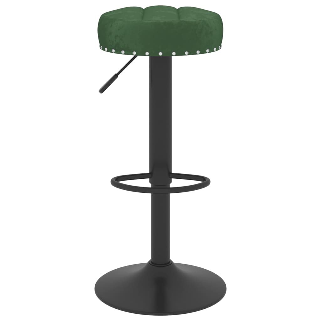 Sgabelli da Bar 2 pz Verde Scuro in Velluto - homemem39