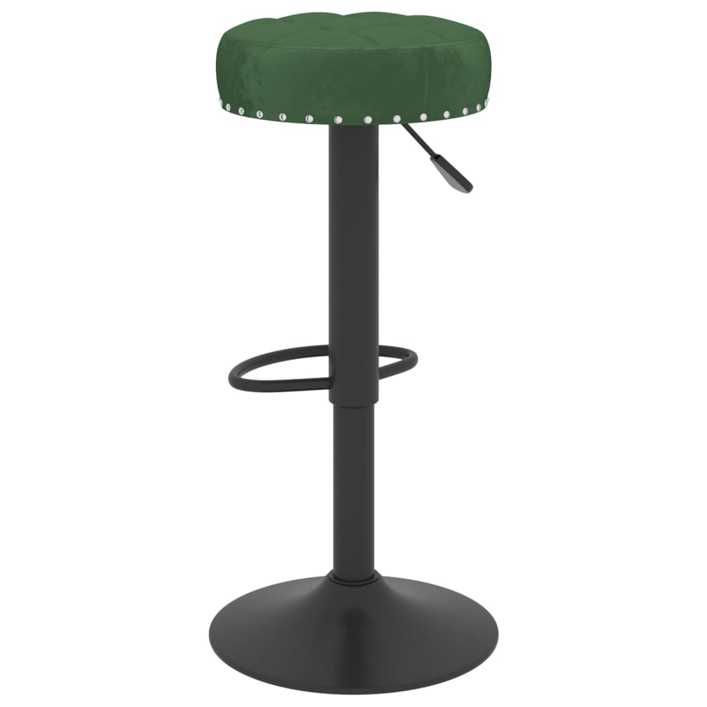 Sgabelli da Bar 2 pz Verde Scuro in Velluto - homemem39