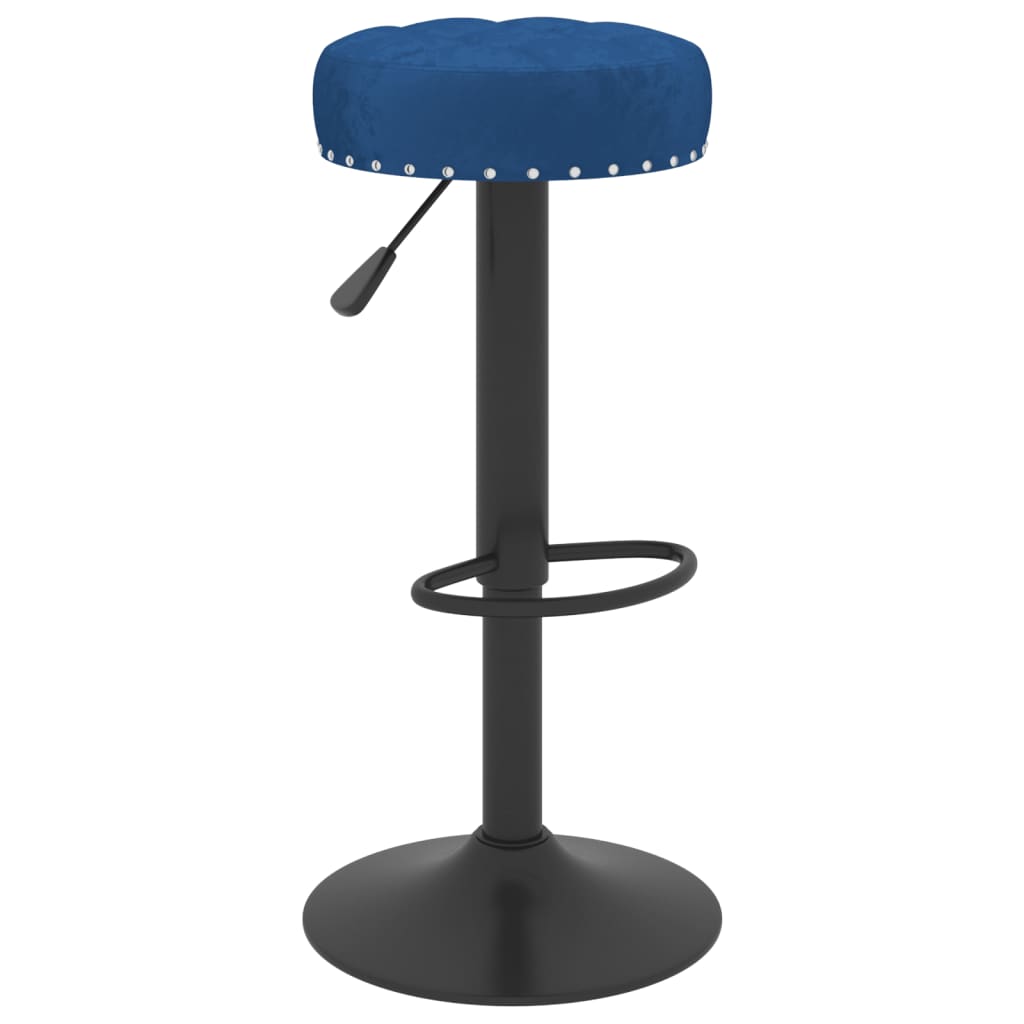 Sgabelli da Bar 2 pz Blu in Velluto - homemem39