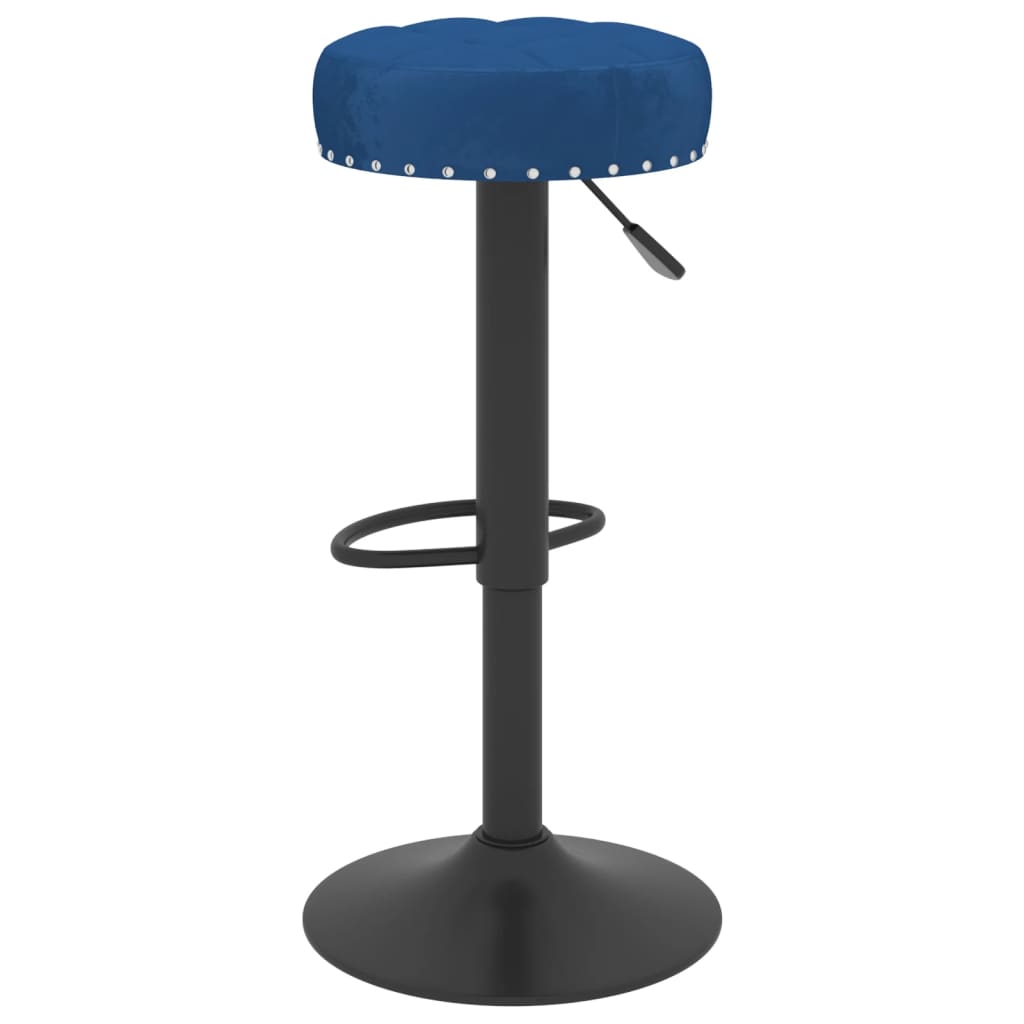 Sgabelli da Bar 2 pz Blu in Velluto - homemem39