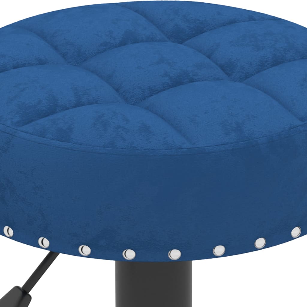 Sgabelli da Bar 2 pz Blu in Velluto - homemem39