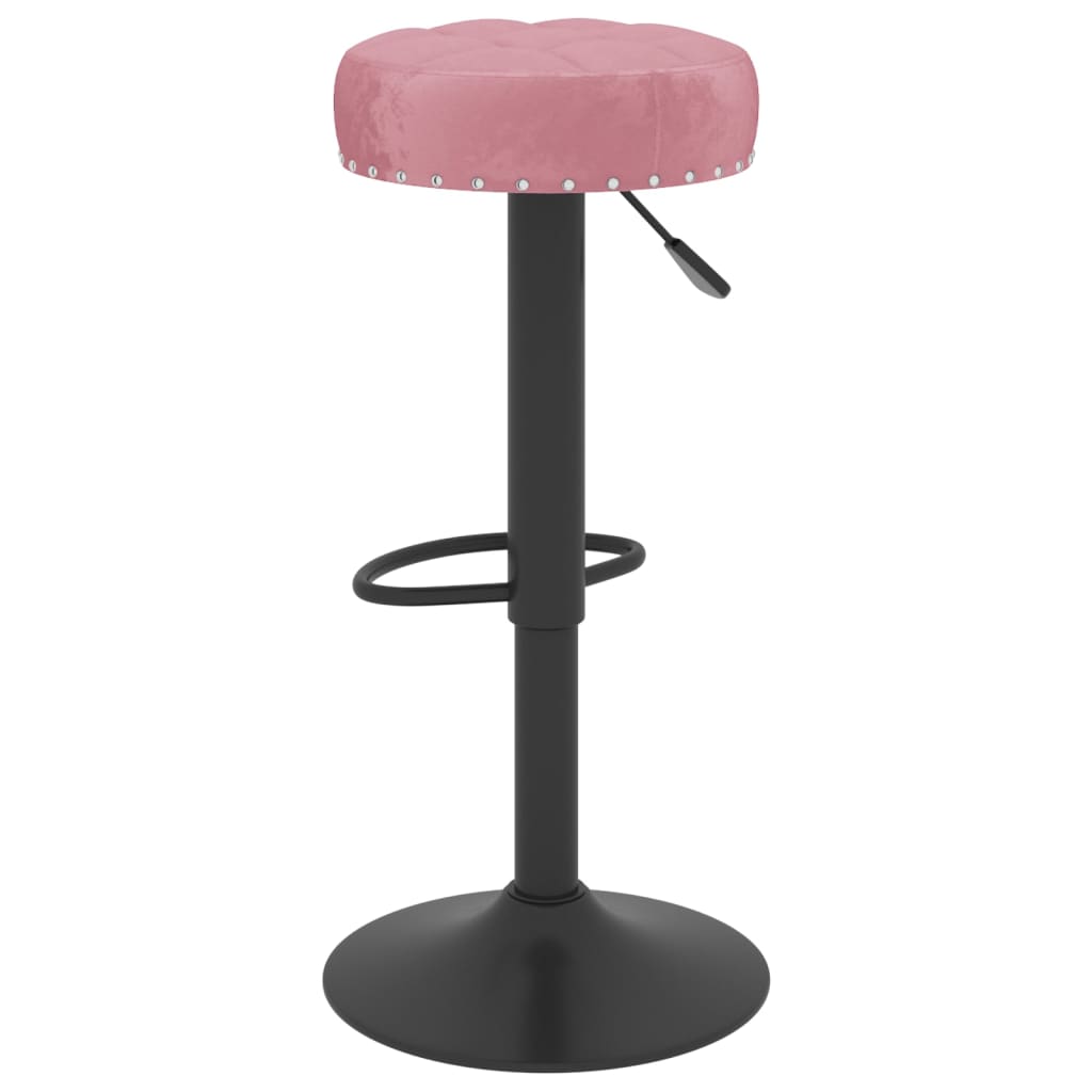 Sgabelli da Bar 2 pz Rosa in Velluto - homemem39