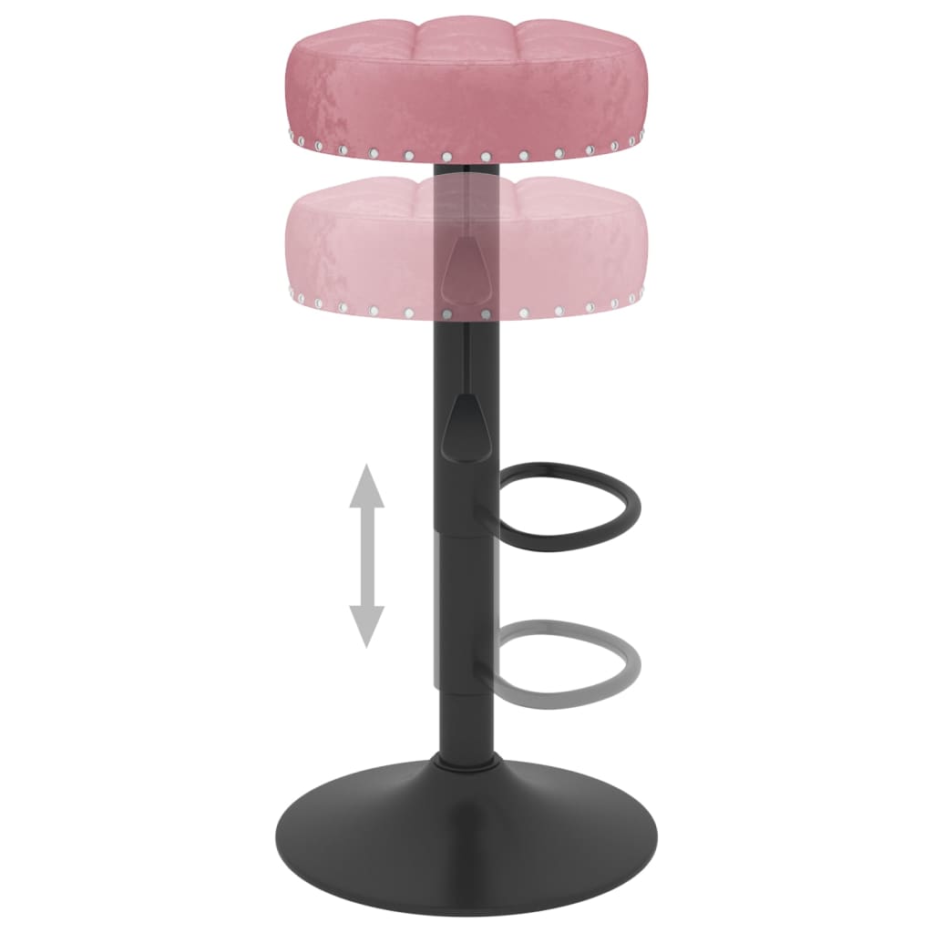 Sgabelli da Bar 2 pz Rosa in Velluto - homemem39