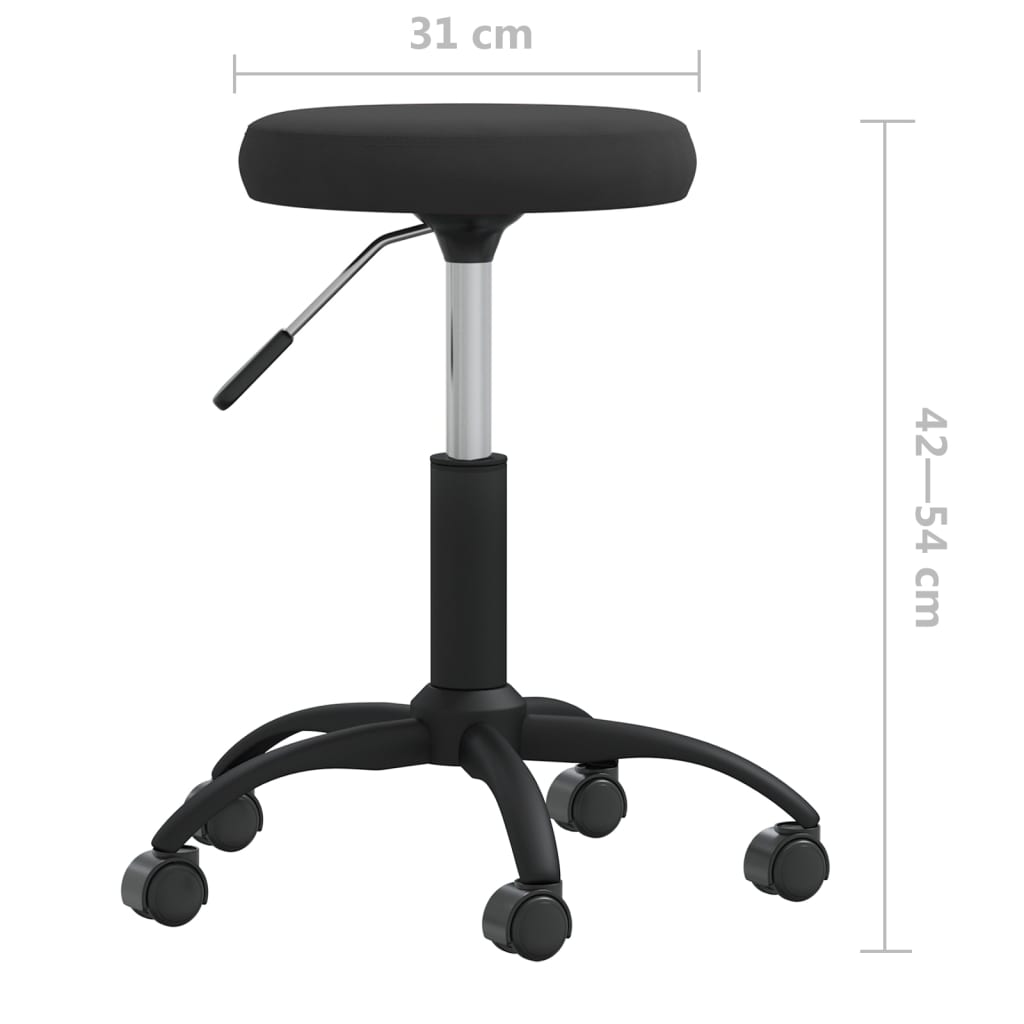 Sedia Girevole da Ufficio Nera in Velluto | homemem39