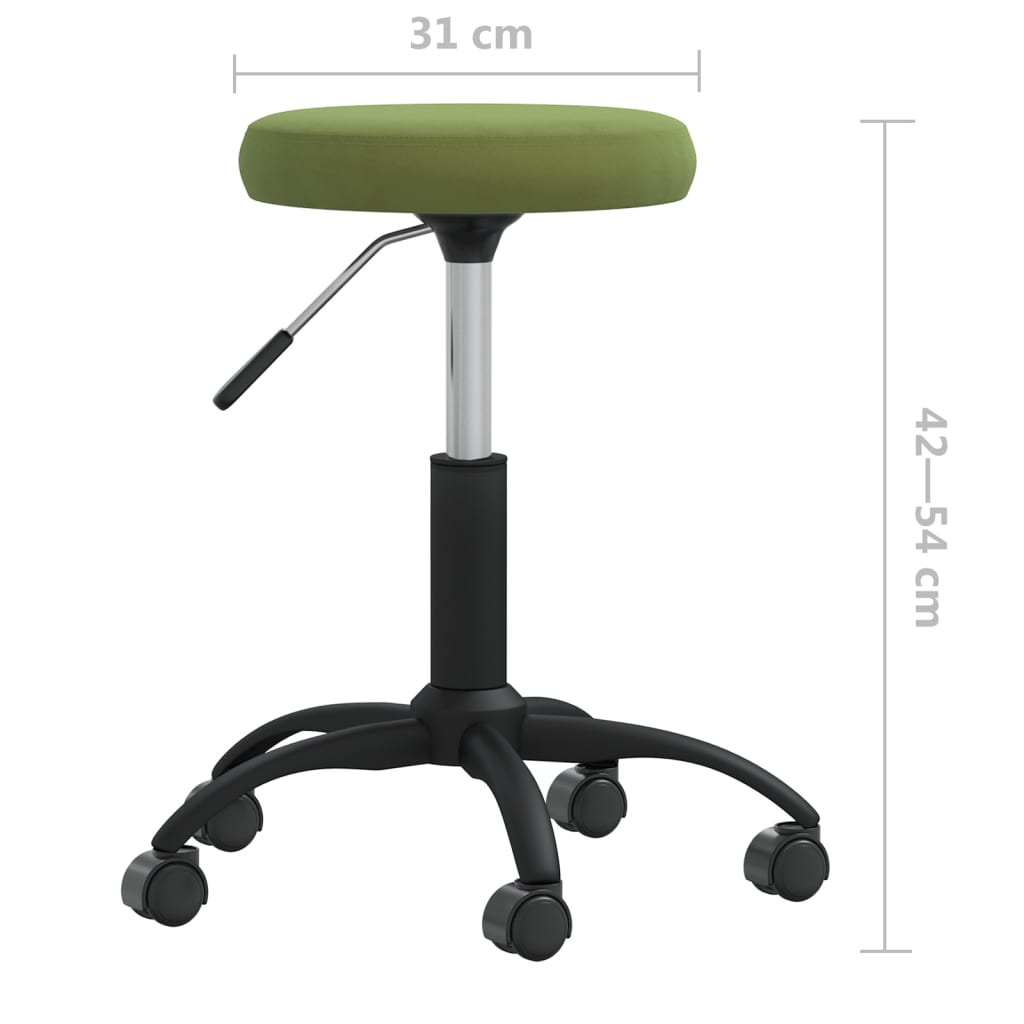 Sedia da Ufficio Girevole Verde Chiaro in Velluto | homemem39