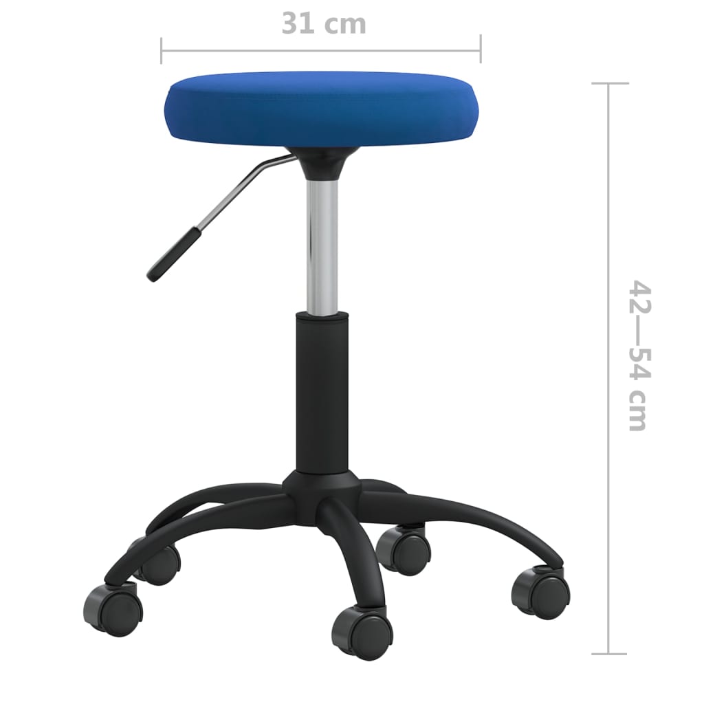 Sedia Girevole da Ufficio Blu in Velluto | homemem39