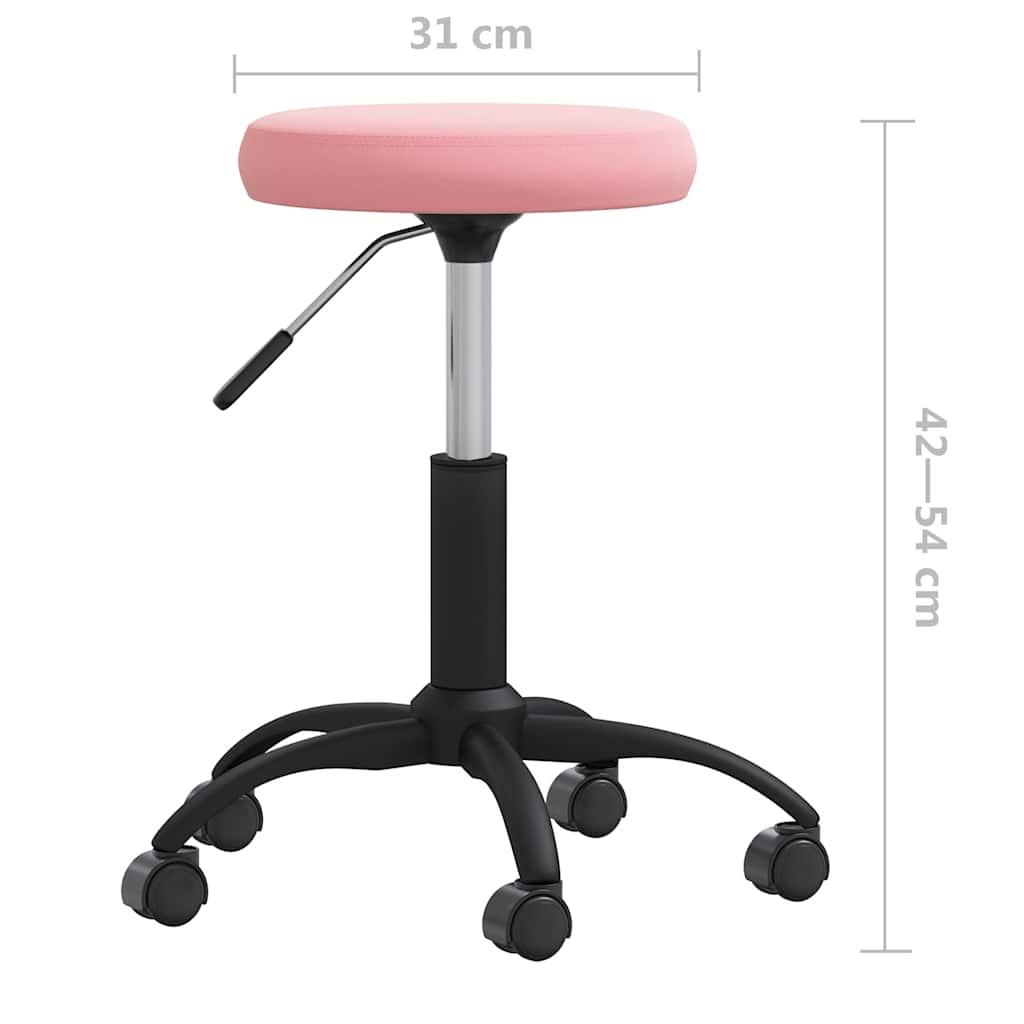 Sedia Girevole da Ufficio Rosa in Velluto | homemem39