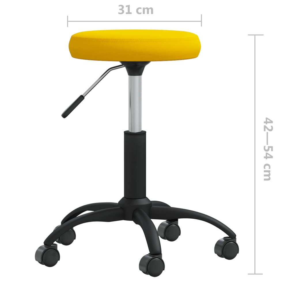 Sedia da Ufficio Girevole Giallo Senape in Velluto | homemem39