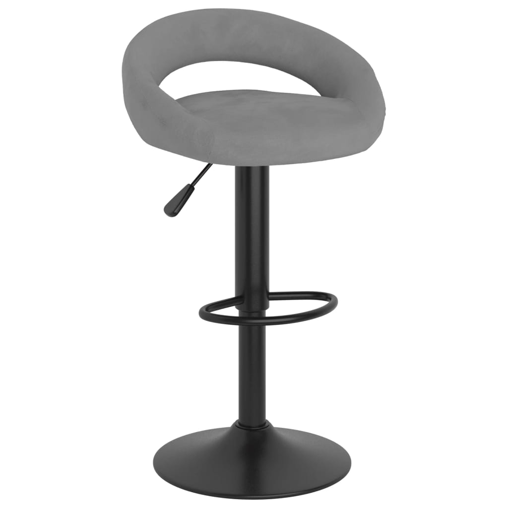 Sgabelli da Bar 2 pz Grigio Chiaro in Velluto - homemem39