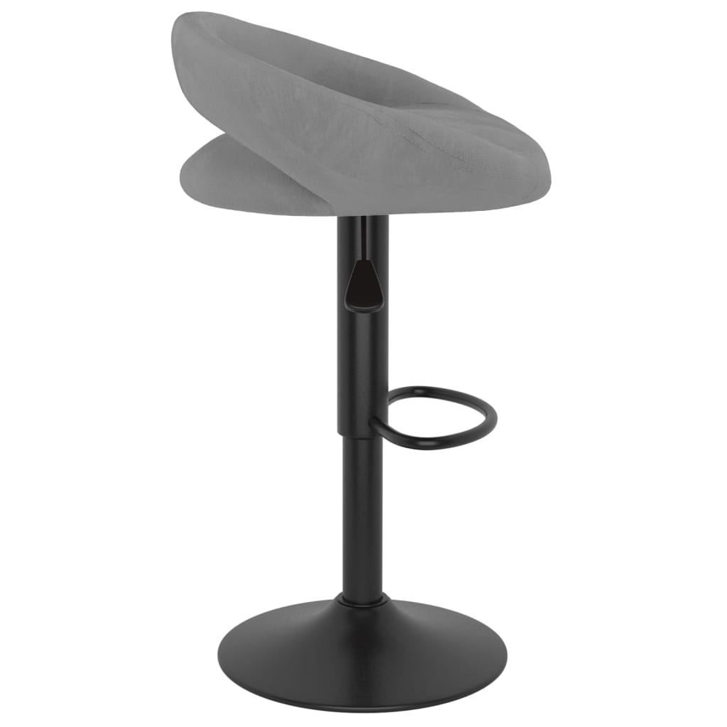 Sgabelli da Bar 2 pz Grigio Chiaro in Velluto - homemem39