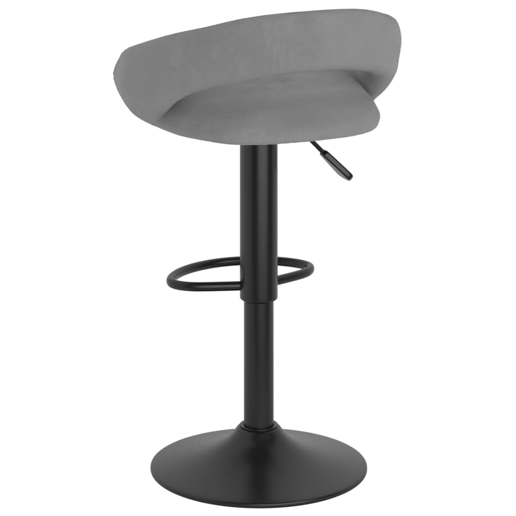 Sgabelli da Bar 2 pz Grigio Chiaro in Velluto - homemem39