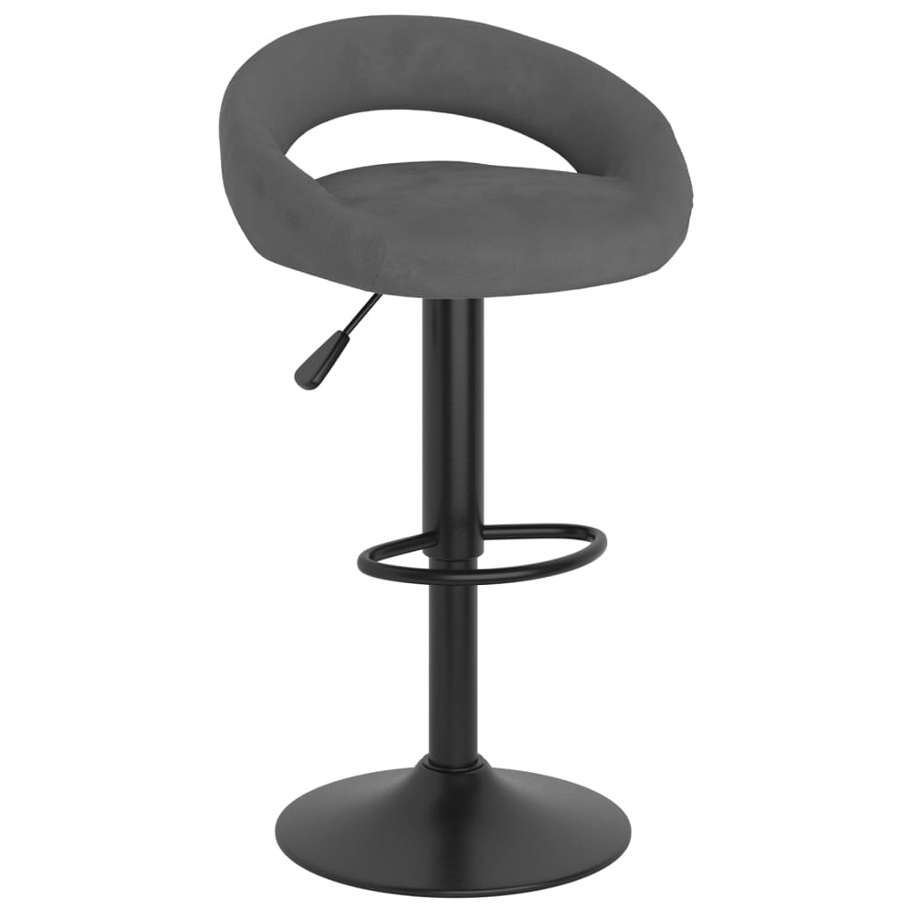 Sgabelli da Bar 2 pz Grigio Scuro in Velluto - homemem39
