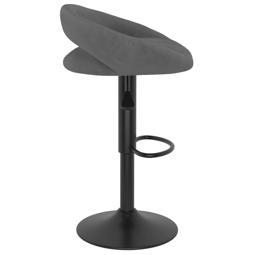 Sgabelli da Bar 2 pz Grigio Scuro in Velluto - homemem39