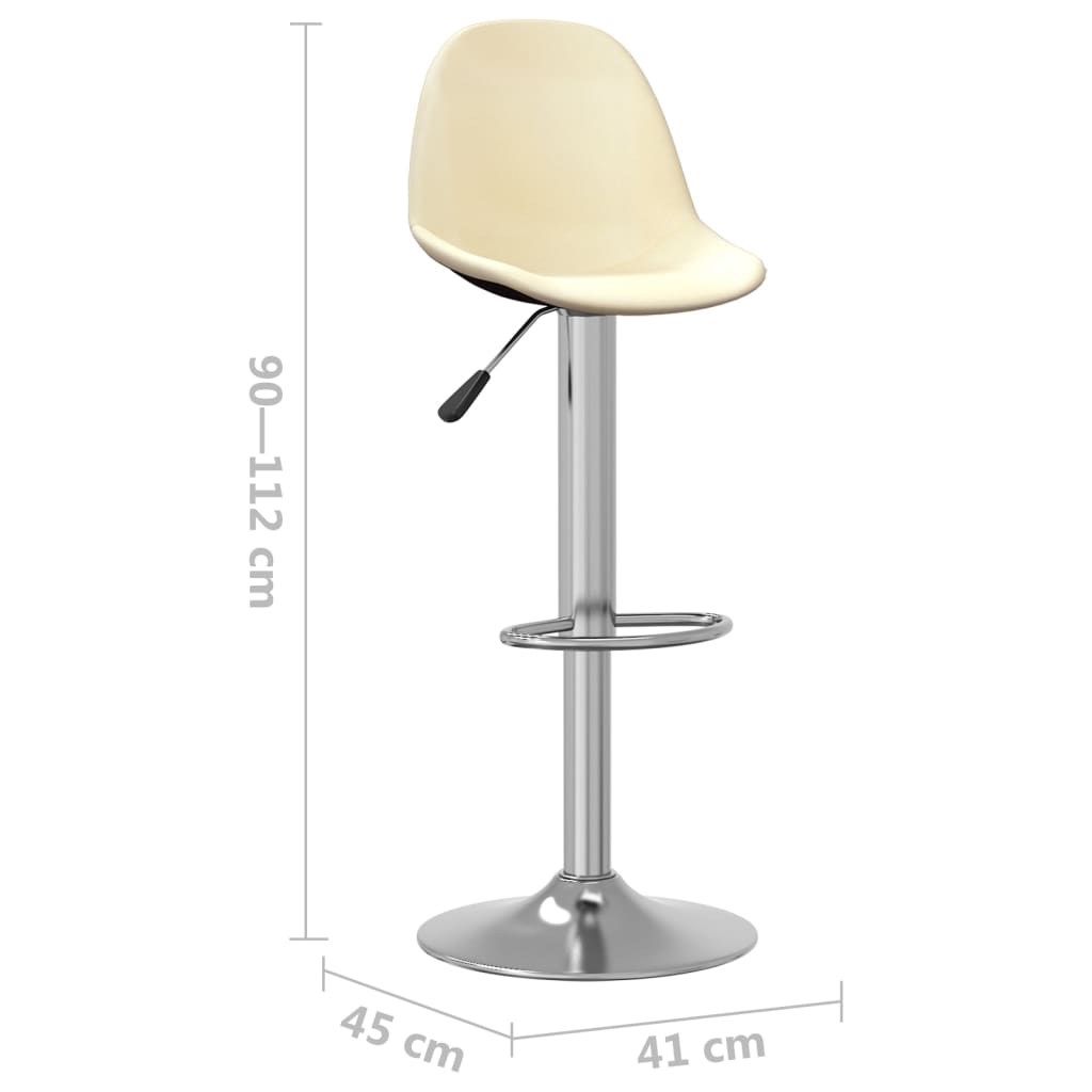 Sgabelli da Bar 2 pz Crema in Tessuto - homemem39
