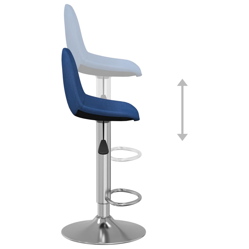Sgabelli da Bar 2 pz Blu in Tessuto - homemem39
