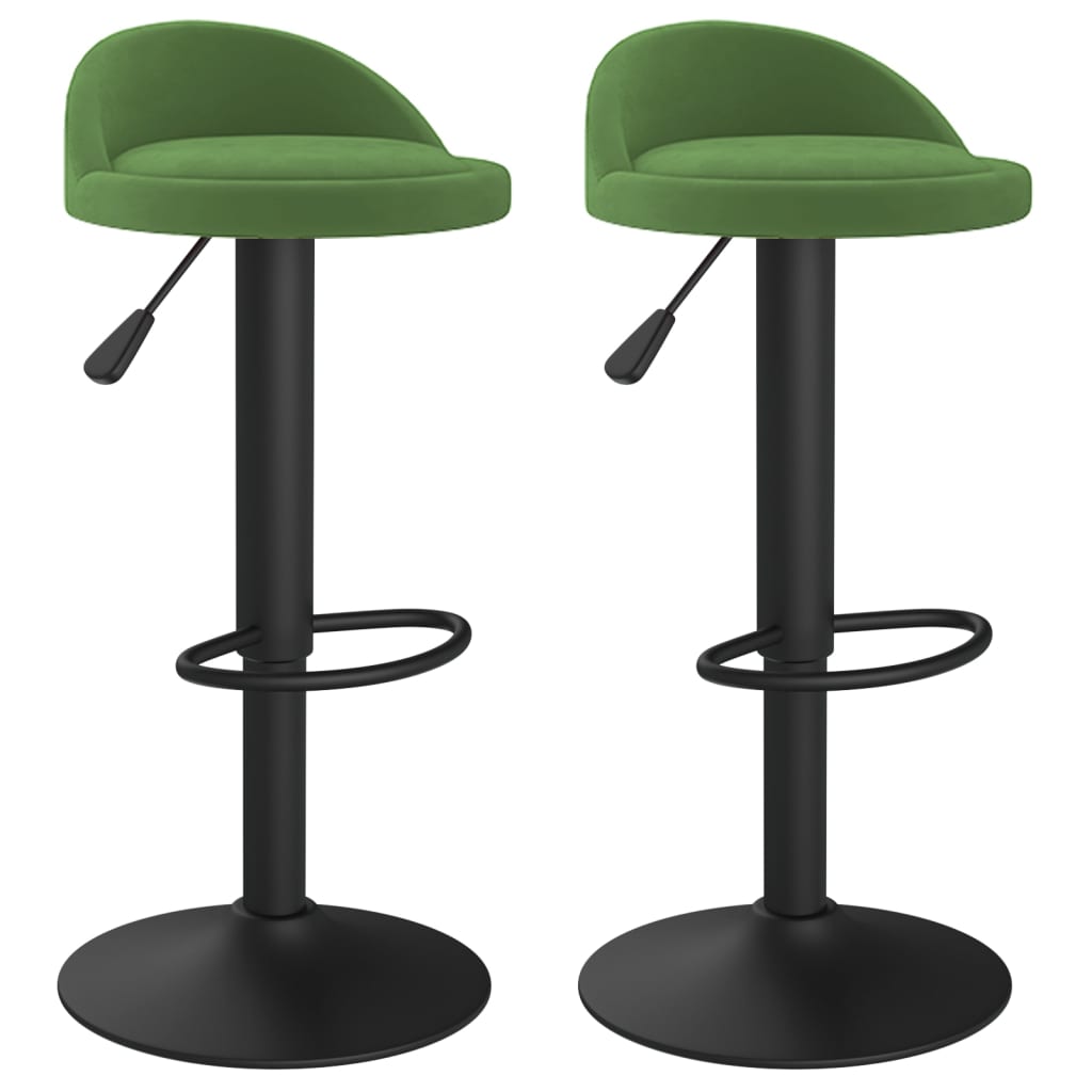 Sgabelli da Bar 2 pz Verde Scuro in Velluto - homemem39