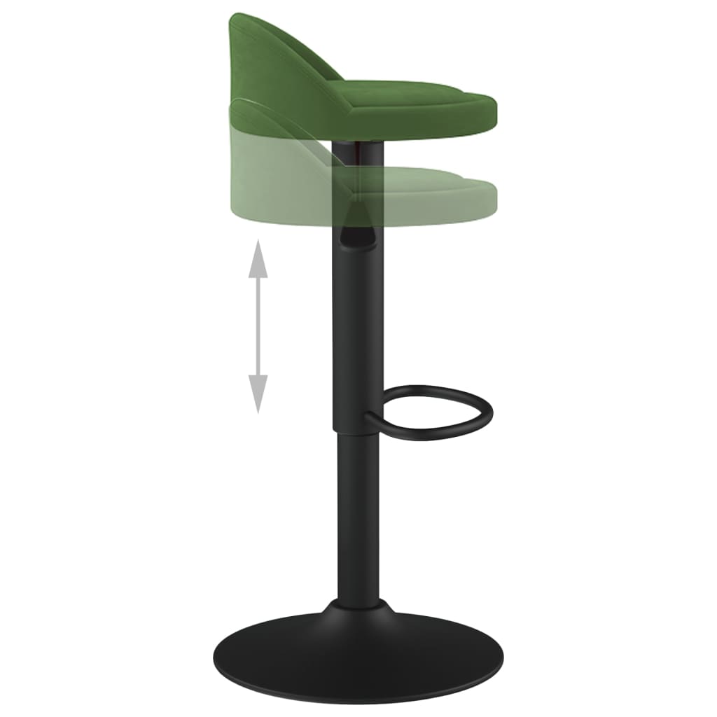 Sgabelli da Bar 2 pz Verde Scuro in Velluto - homemem39