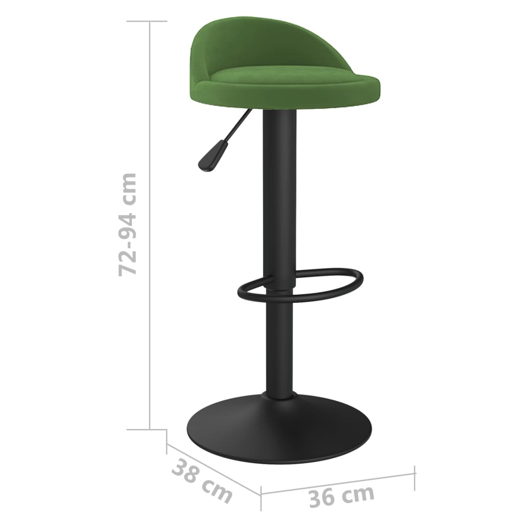 Sgabelli da Bar 2 pz Verde Scuro in Velluto - homemem39